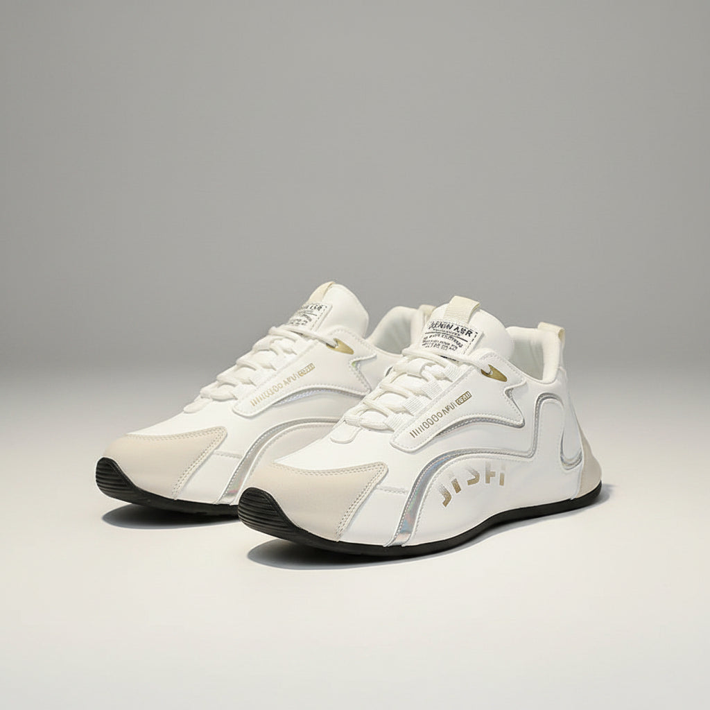 Fashion Colorblock Lace-up Sneakers For Men Breathable Low-top Dad Shoes Running Walking Sports Shoes..