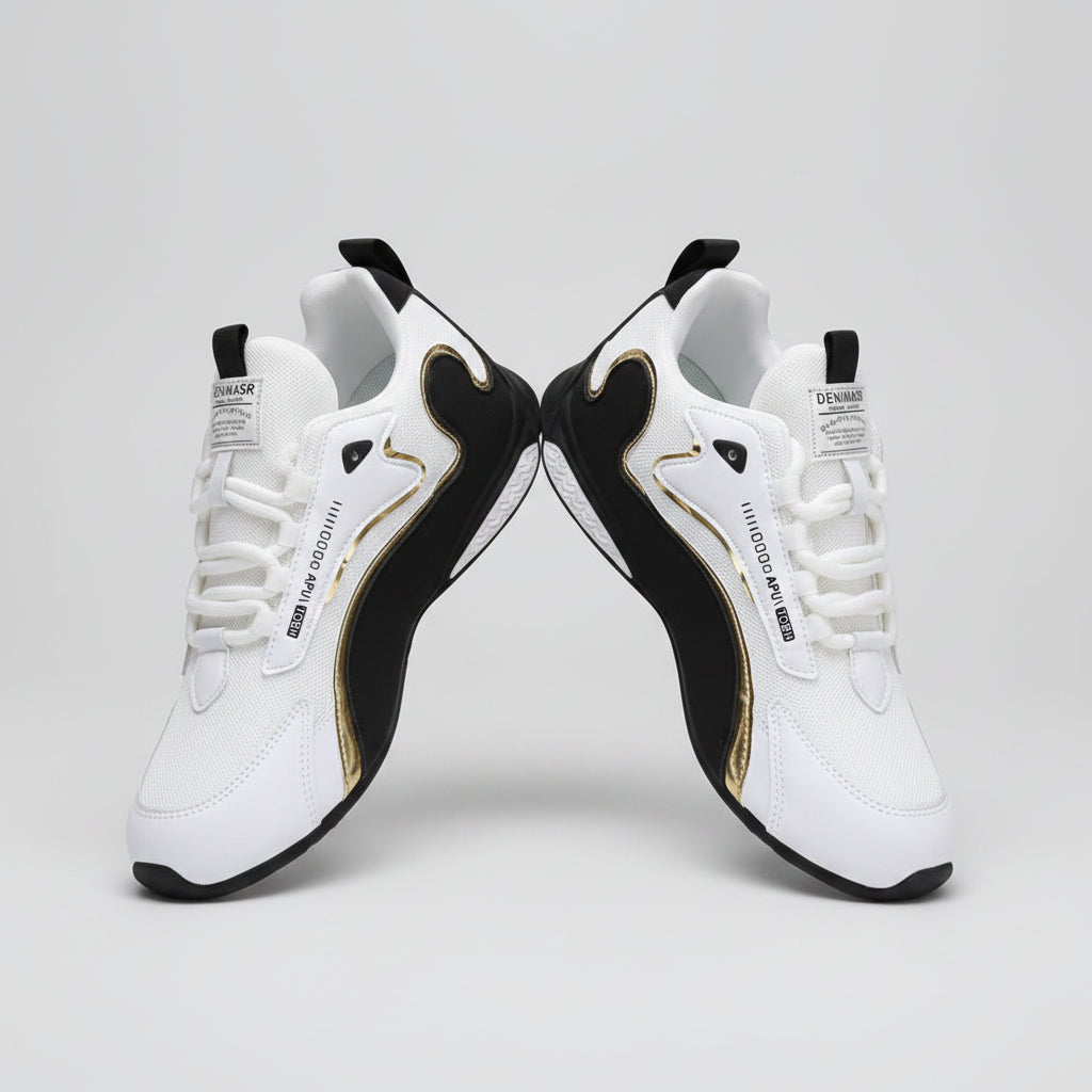 Fashion Colorblock Lace-up Sneakers For Men Breathable Low-top Dad Shoes Running Walking Sports Shoes