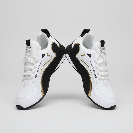 Fashion Colorblock Lace-up Sneakers For Men Breathable Low-top Dad Shoes Running Walking Sports Shoes