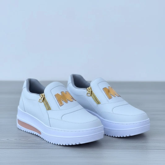 Large Size Sports Shoes Flat Solid Color Women's Casual Sneakers