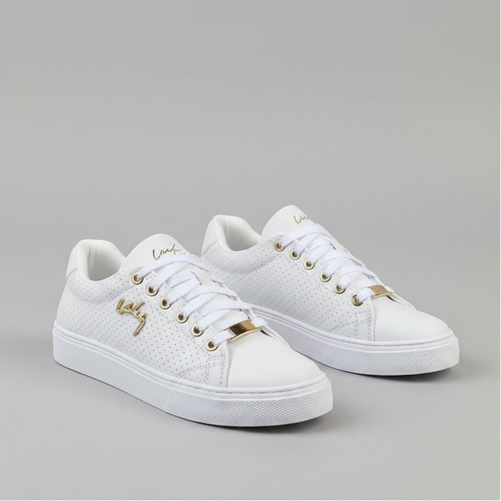 Women Flat Sneakers Breathable Lace-up Shoes For Girls.